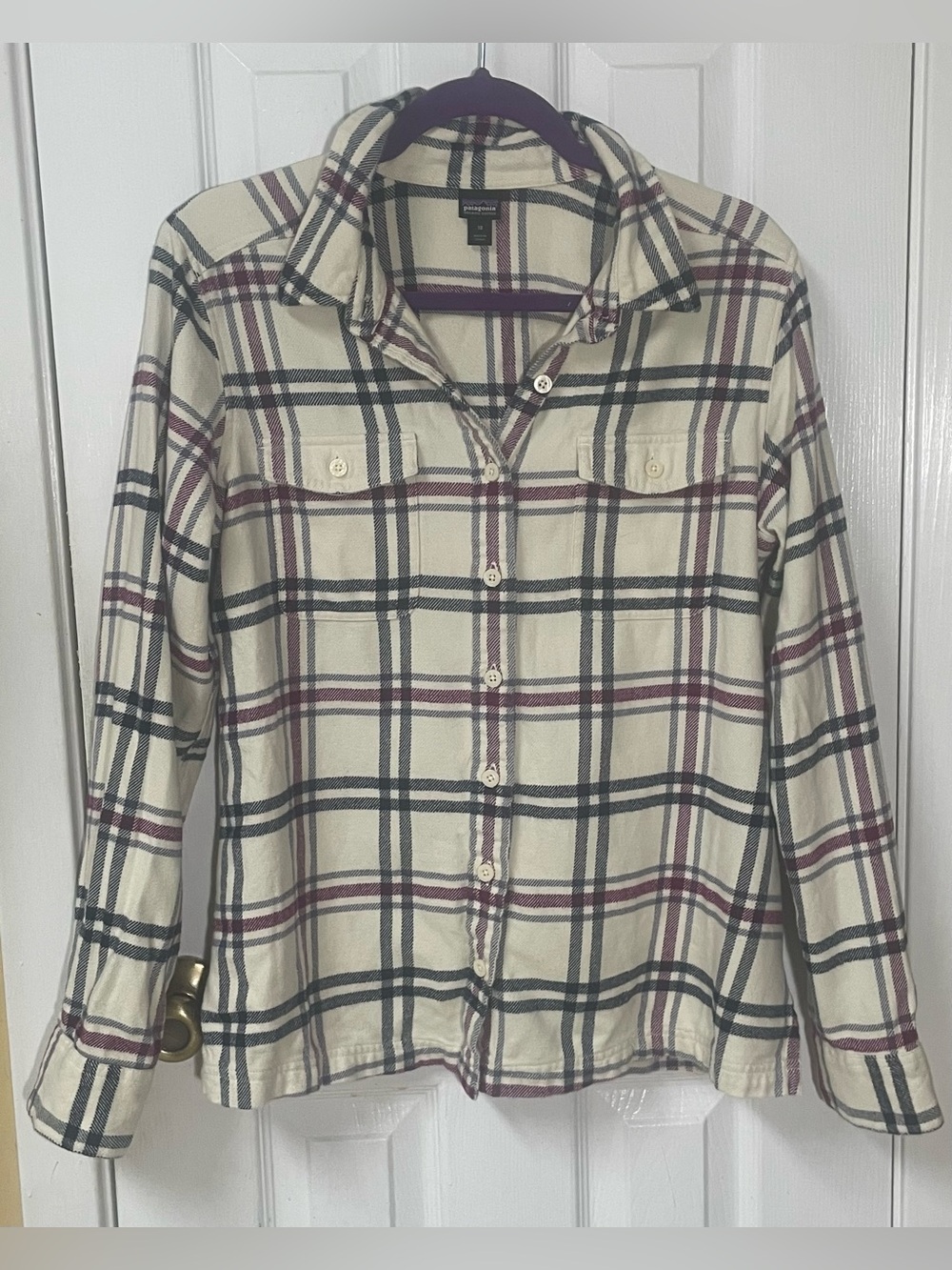 Patagonia Shirt Women’s 10 Organic Cotton Flannel Button Front Gorpcore Outdoor - Picture 2 of 11